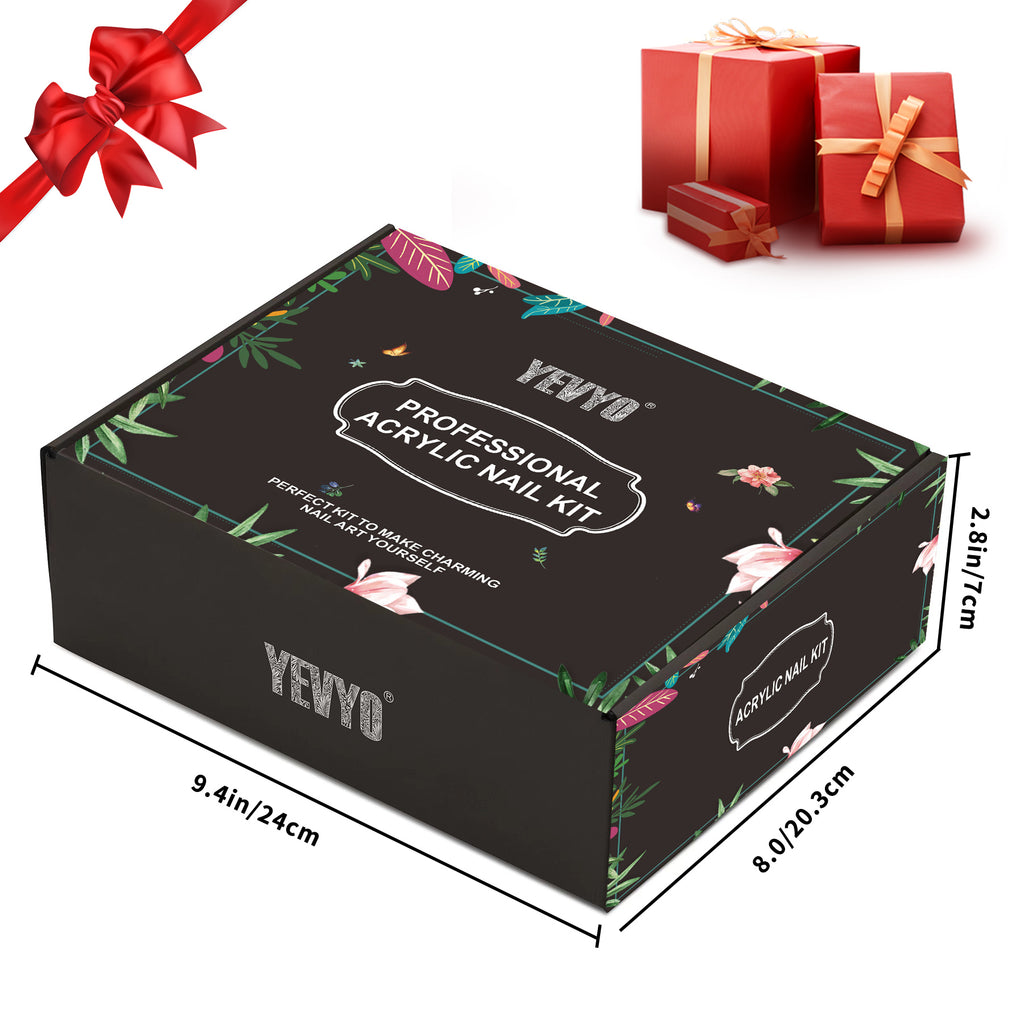 Skinlyx Acrylic Nail Kit – 24 Color Glitter Powder & Monomer Starter Set