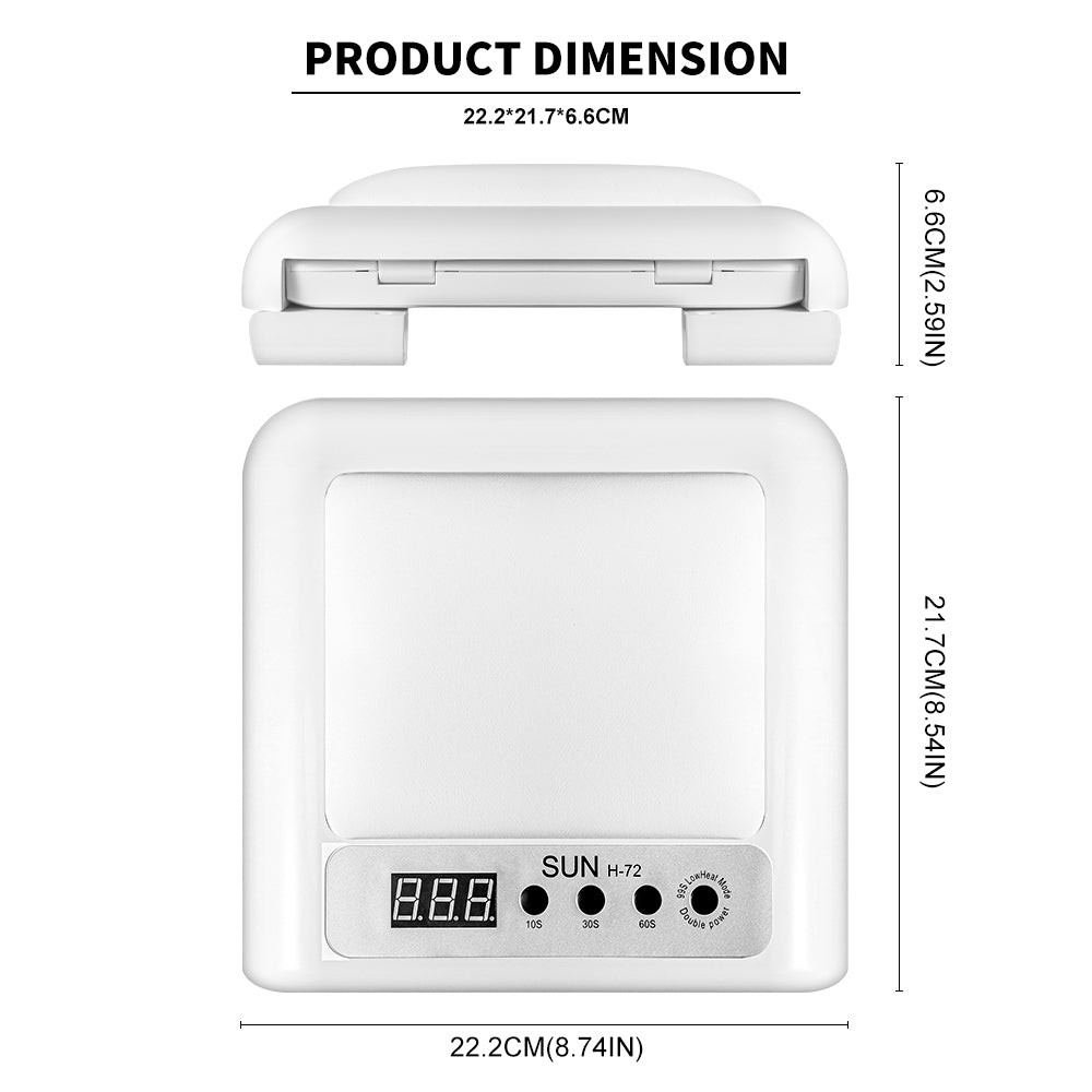 UV Led Nail Lamp For Gel Nail Polish Press On Nails Curing,  Large UV Nail Light Curing Nail Dryer With Nail Arm Rest For Nail Art Nail Technician Salon Use